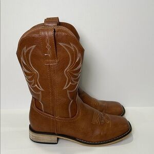 Brown Western Cowgirl Boots | Girls 3